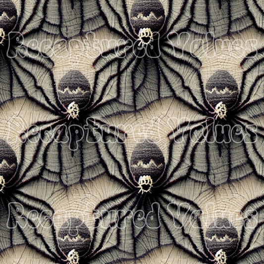 Embroidered Spiders PNG Seamless Pattern Design // Recaptured Values - Recaptured Values