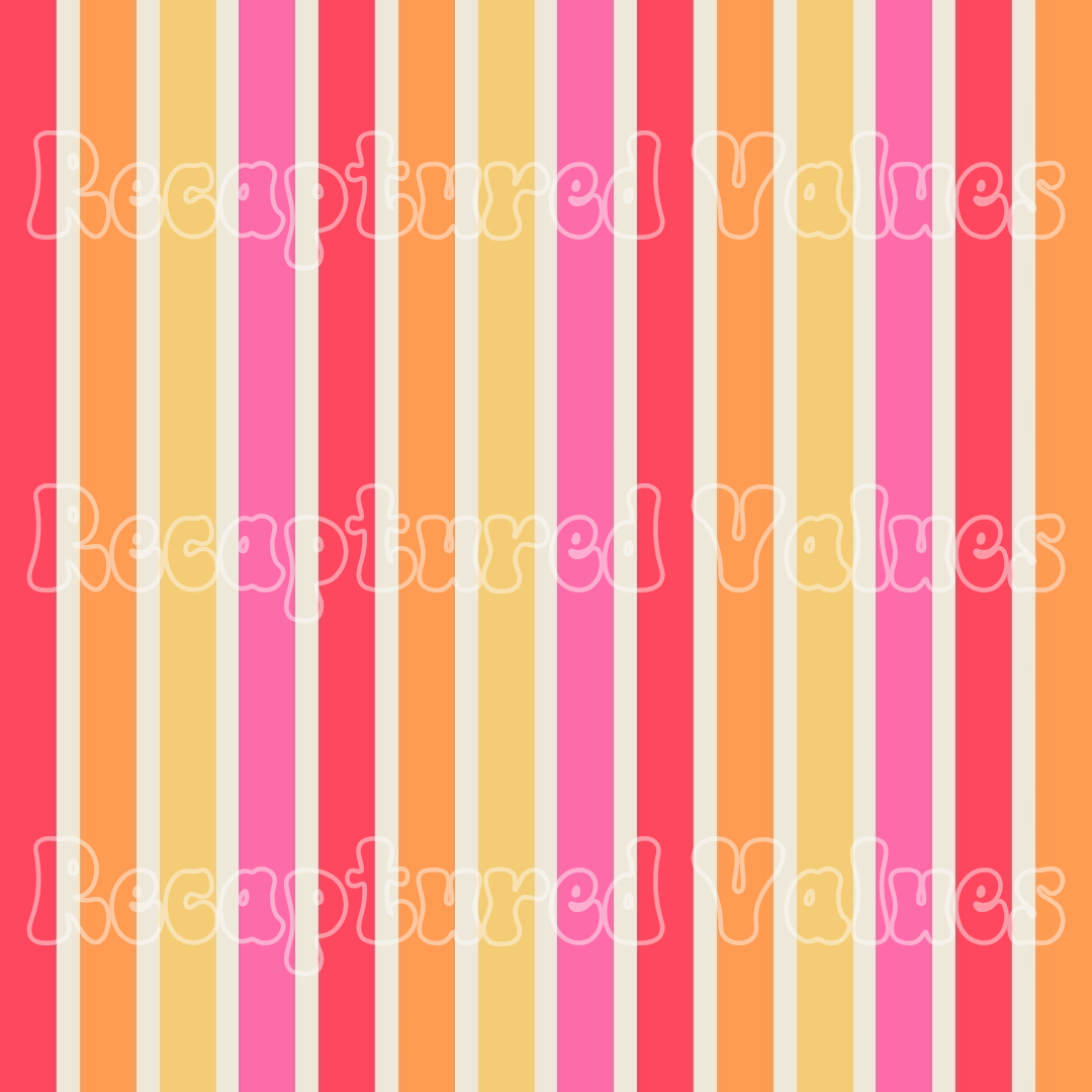 Good Vibes Stripes PNG Seamless Pattern Design // Recaptured Values - Recaptured Values