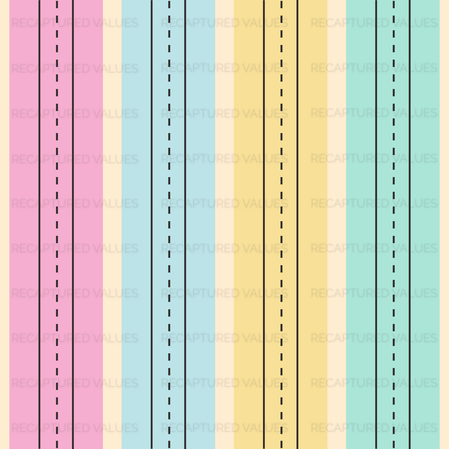 Pastel Back to School Digital Fabric Bundle | Seamless Kawaii Printables for Fabric, Bows & Sublimation