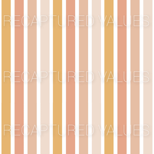 Peachy Keen Stripes PNG Seamless Pattern Design // Recaptured Values - Recaptured Values