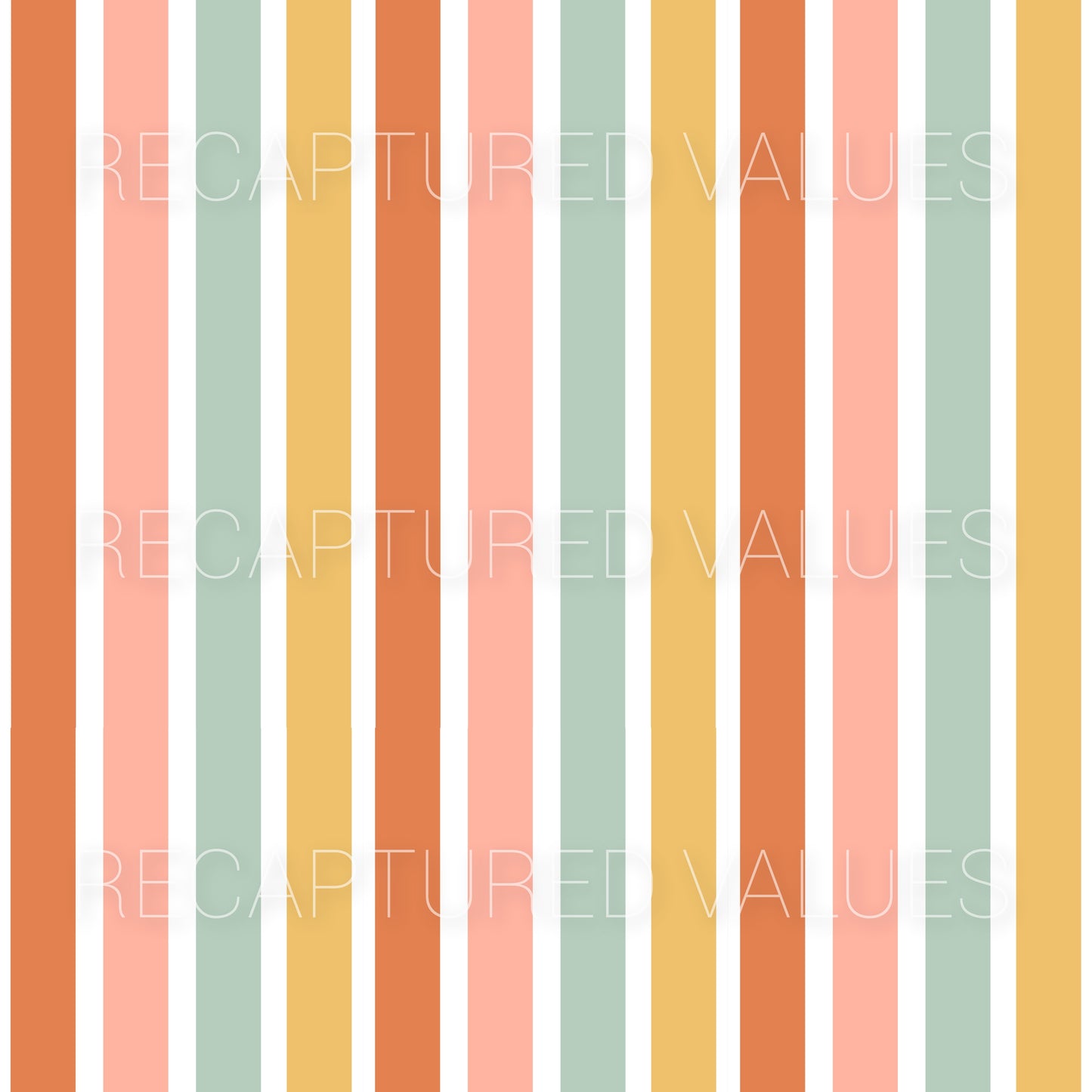 Mint Medley Stripes PNG Seamless Pattern Design // Recaptured Values - Recaptured Values