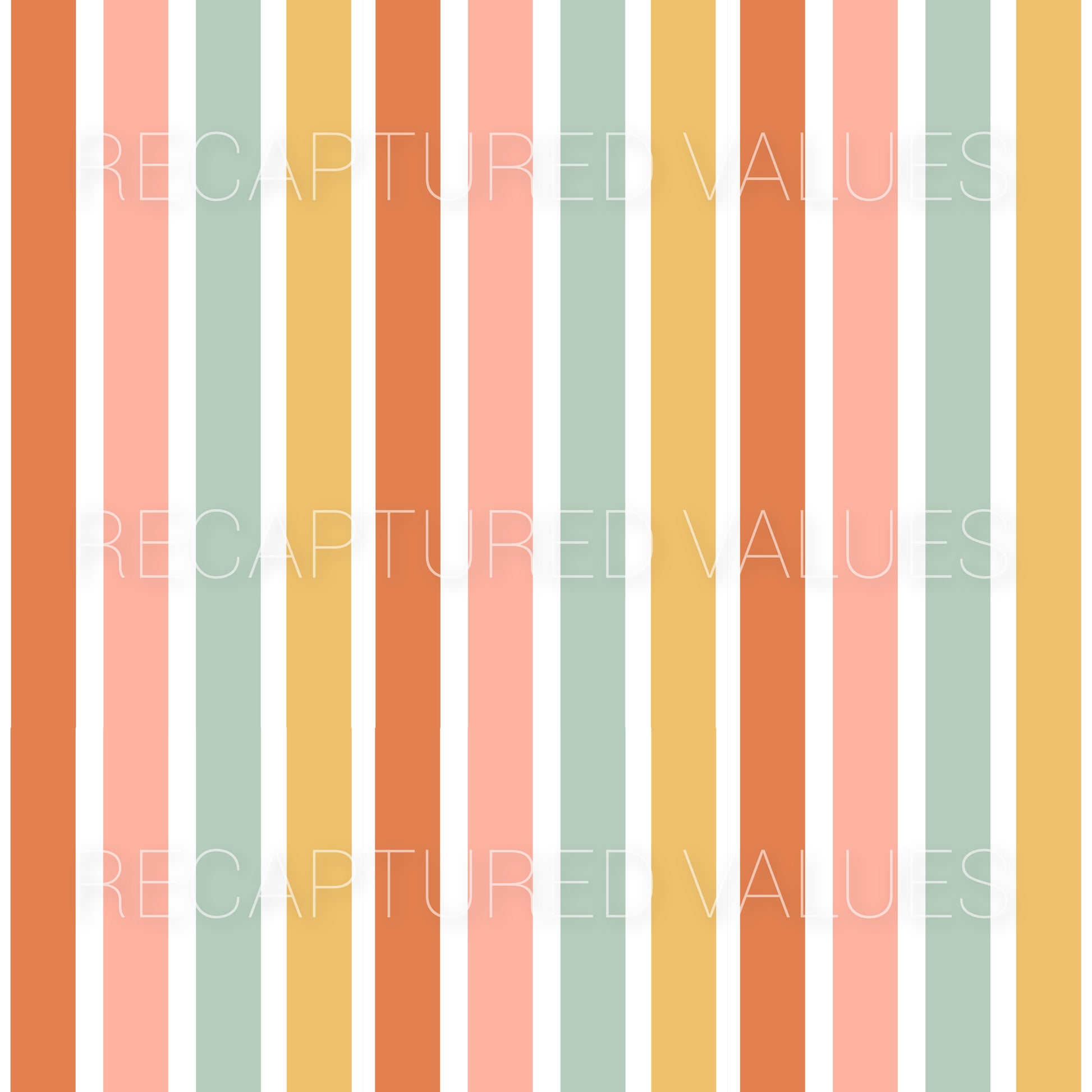 Mint Medley Stripes PNG Seamless Pattern Design // Recaptured Values - Recaptured Values