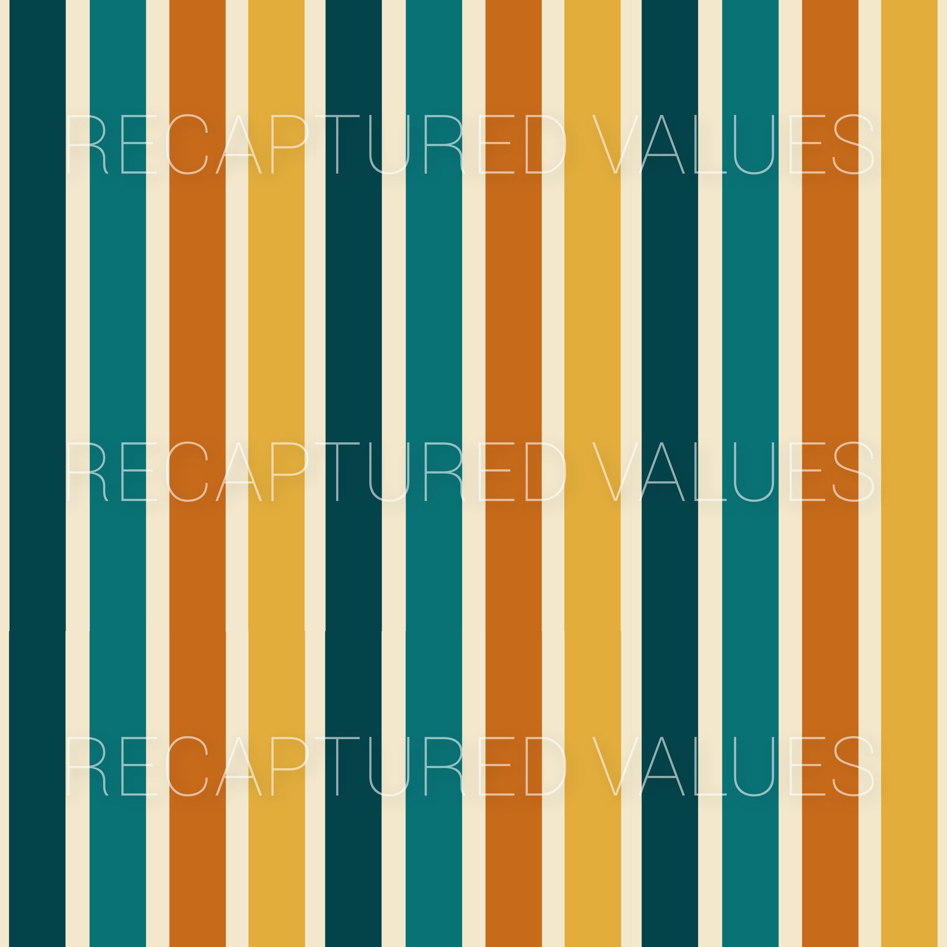 Teal Meadow Stripes PNG Seamless Pattern Design // Recaptured Values - Recaptured Values