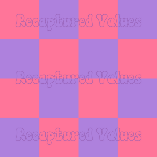 Purple and Pink Ghost Slasher Checkers PNG Seamless Pattern Design // Recaptured Values