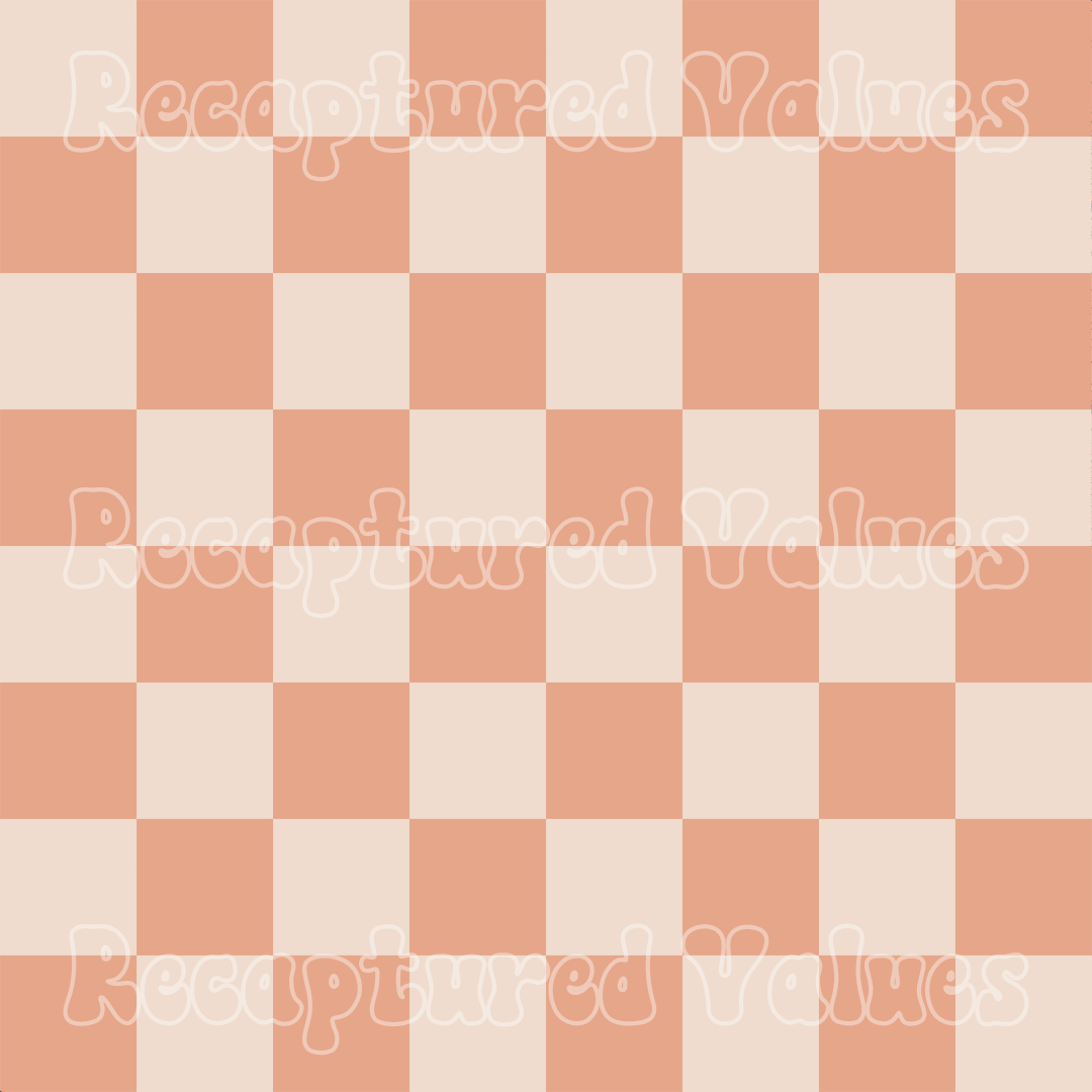 Peachy Keen Checkers Blush & Pale Blush PNG Seamless Pattern Design // Recaptured Values