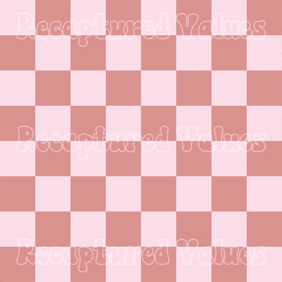 New Party Checkers Pink & Coral PNG Seamless Pattern Design // Recaptured Values