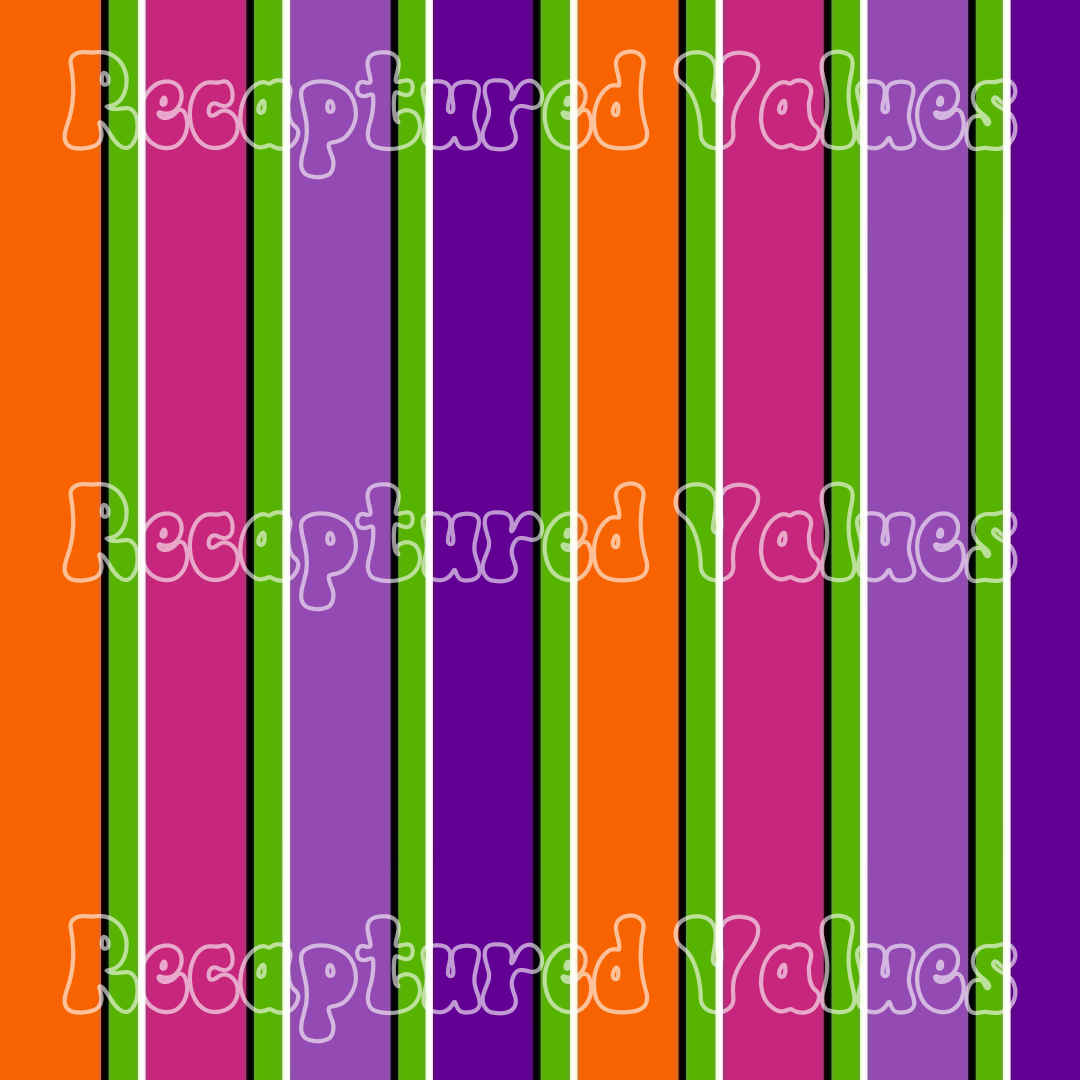 Halloween Vibes Stripes PNG Seamless Pattern Design // Recaptured Values