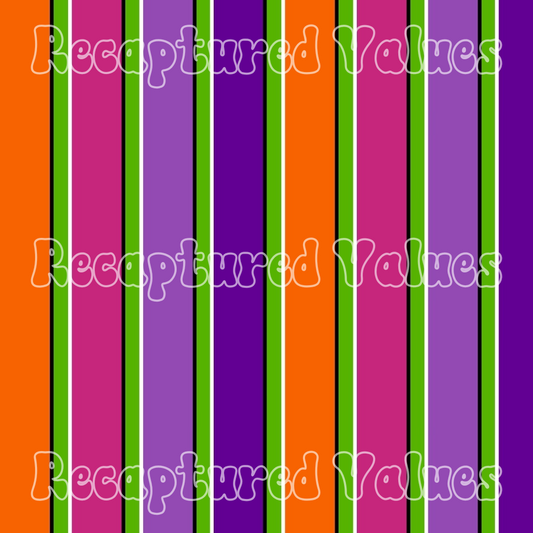 Halloween Vibes Stripes PNG Seamless Pattern Design // Recaptured Values