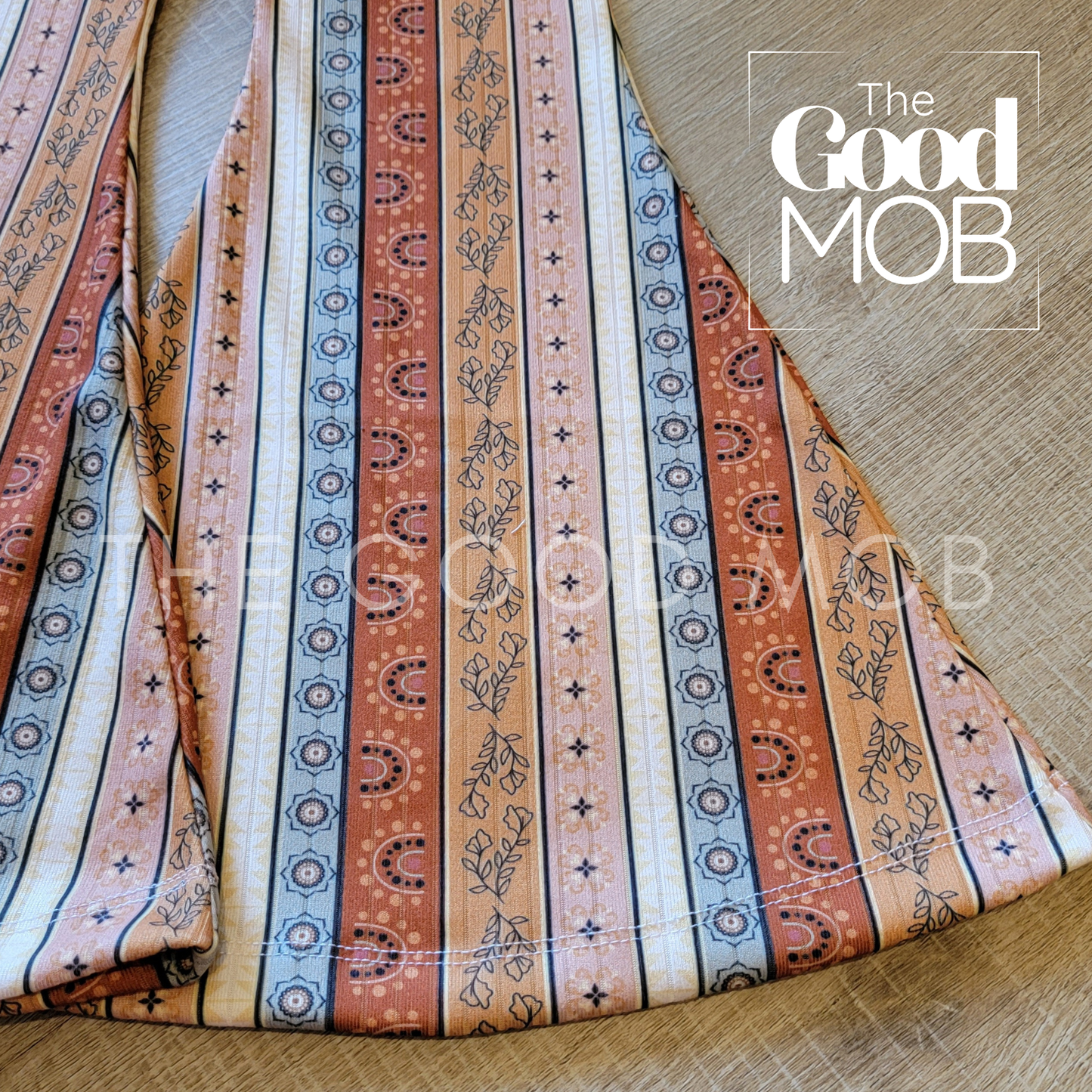 Western Stripe Bell Bottoms for Girls – Rodeo Pants | Country Girl | Handmade Kids Flare Pants