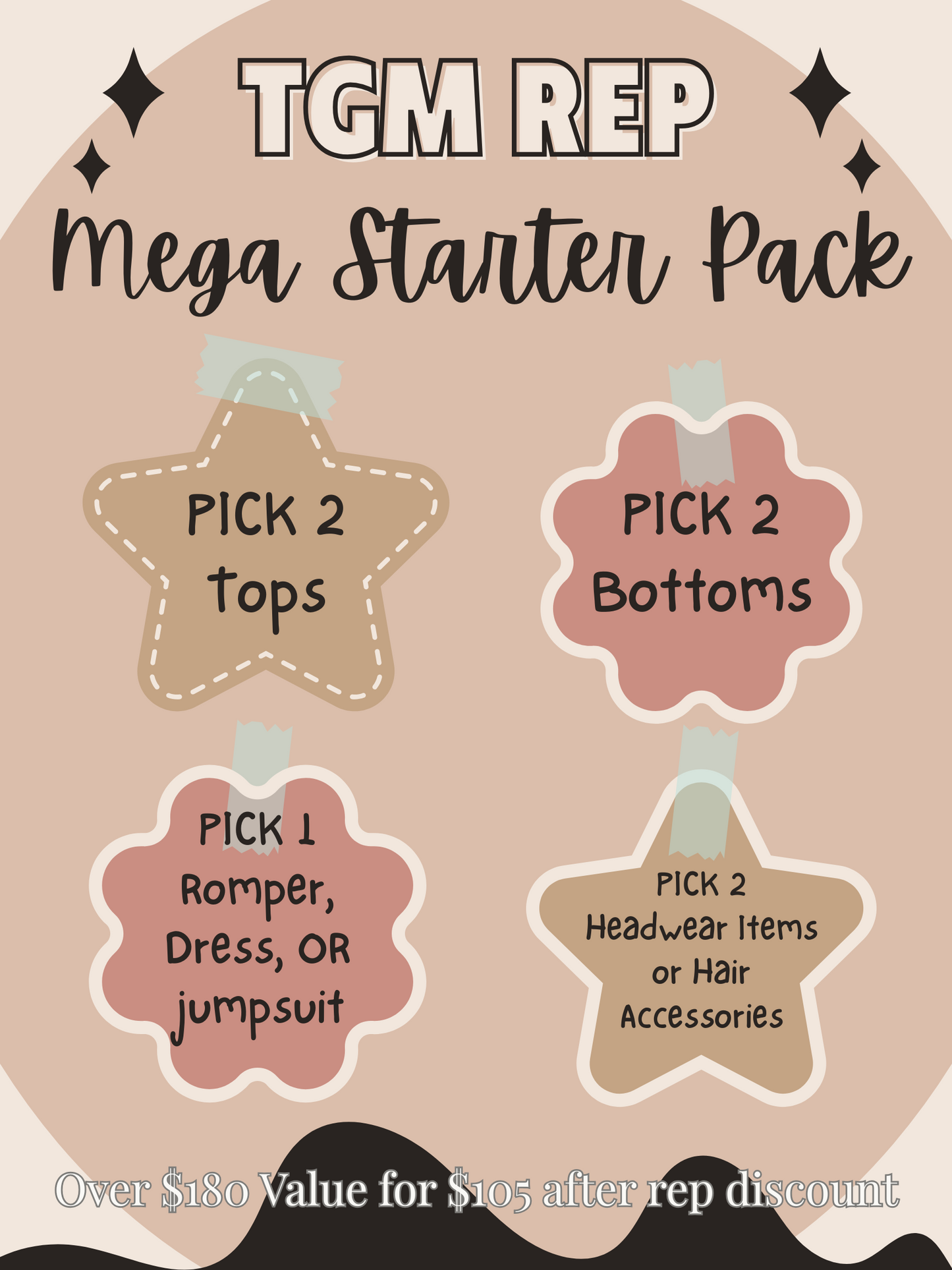 Mega Rep Starter Pack - (Pick Your Garment Styles)