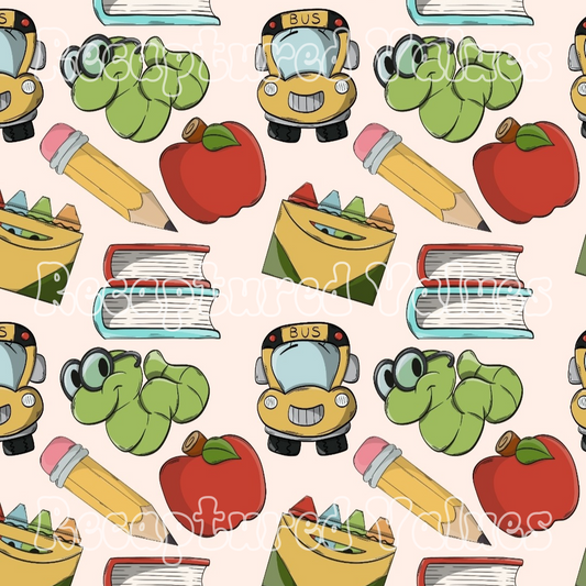 Classic Back to School PNG Seamless Pattern Design // Recaptured Values