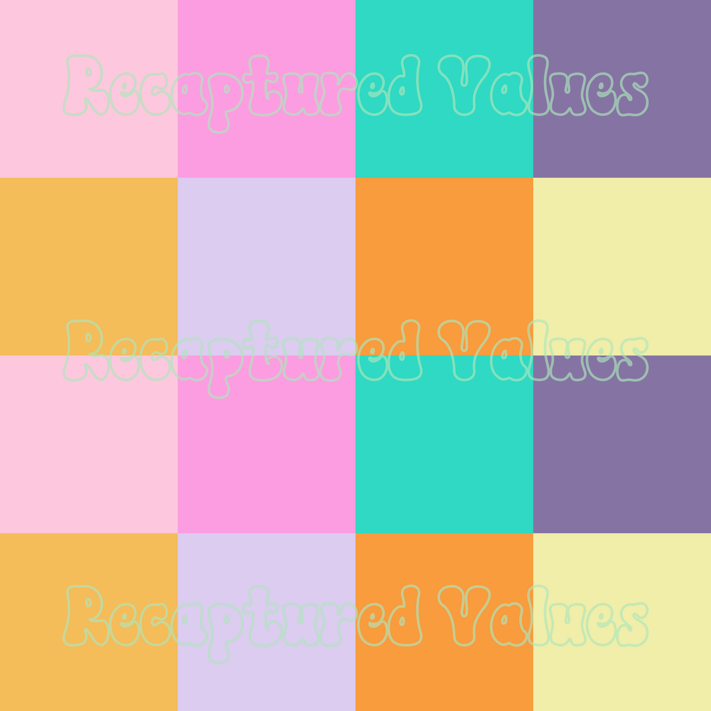 Groovy Colorful Checkers PNG Seamless Pattern Design // Recaptured Values