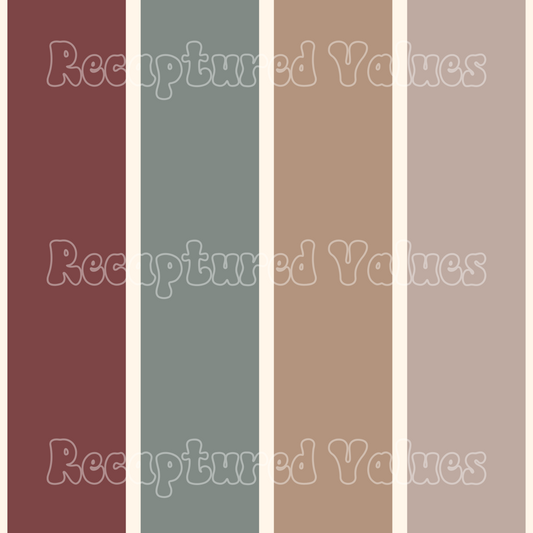 Boho Christmas Stripes PNG Seamless Pattern Design // Recaptured Values