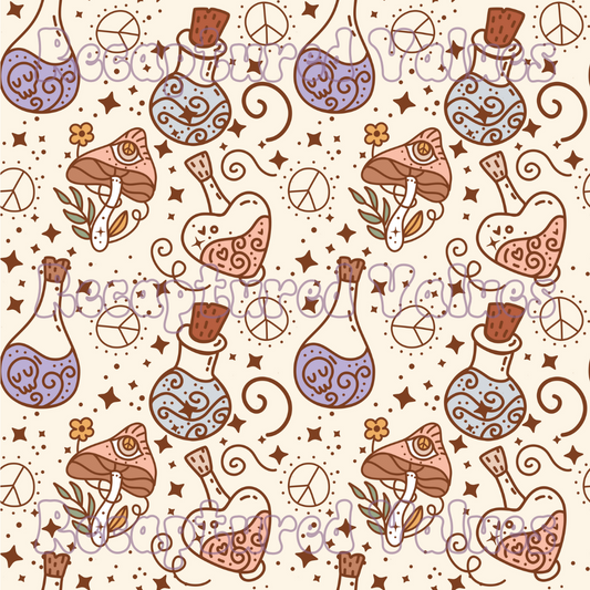 Groovy Potion PNG Seamless Pattern Design // Recaptured Values