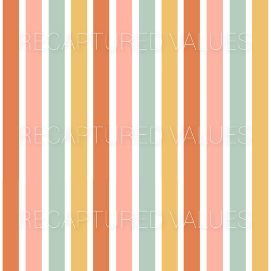 Mint Medley Stripes PNG Seamless Pattern Design // Recaptured Values - Recaptured Values