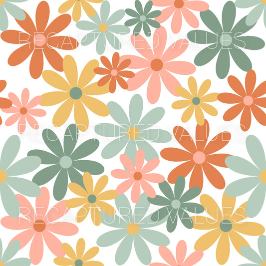 Mint Medley Floral PNG Seamless Pattern Design // Recaptured Values - Recaptured Values