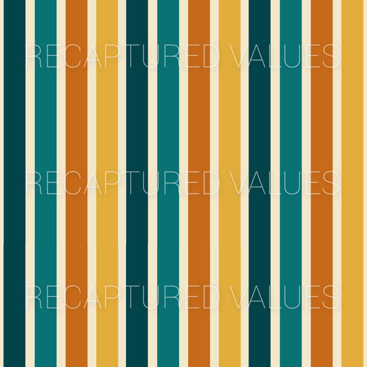 Teal Meadow Stripes PNG Seamless Pattern Design // Recaptured Values - Recaptured Values