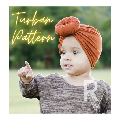 Bow & Bun Turban Hat Digital PDF Sewing Pattern for Dolls, Babies, Toddlers, and Kids, Recaptured Values Patterns, VIDEO instructions only - Recaptured Values