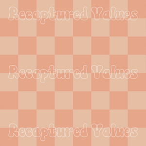 Peachy Keen Checkers Apricot Tan & Blush PNG Seamless Pattern Design // Recaptured Values