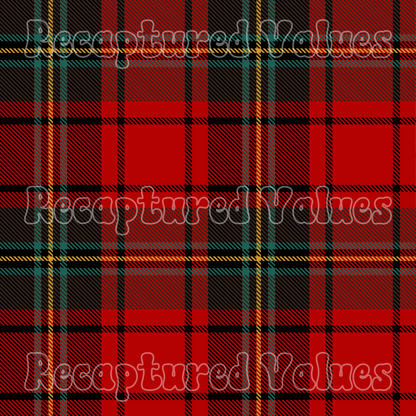 Christmas Plaid Red, Black, Green PNG Seamless Pattern Design // Recaptured Values