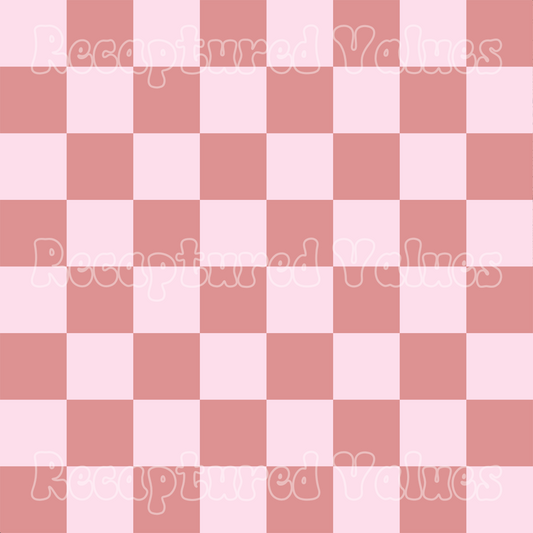 New Party Checkers Pink & Coral PNG Seamless Pattern Design // Recaptured Values