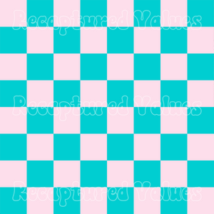 New Party Checkers Baby Pink & Turquoise PNG Seamless Pattern Design // Recaptured Values