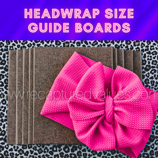 Wooden Headwrap Sizing Boards – DIY Wrap Measuring Guides for Consistent Sizes